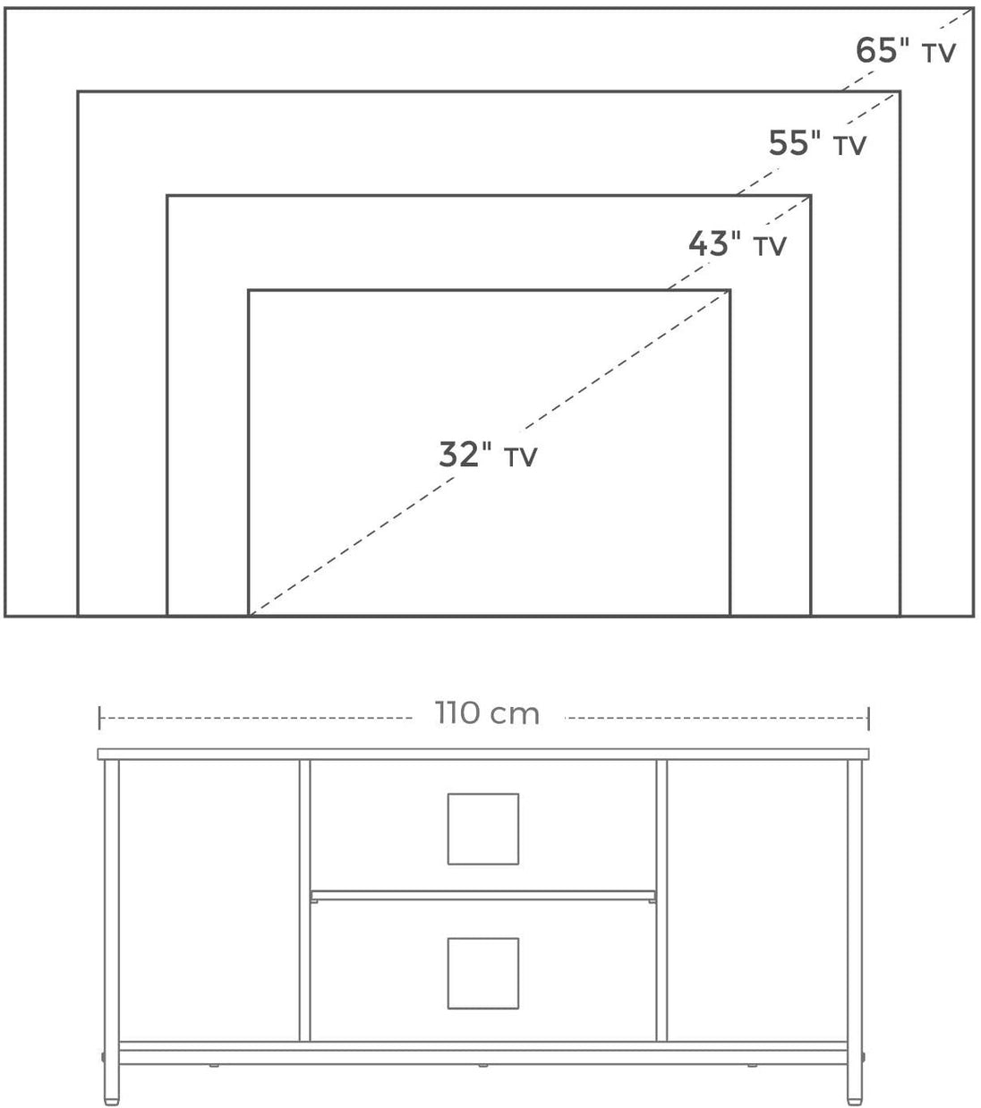 Buy TV Console Unit with Open Storage Rustic Brown and Black Industrial discounted | Products On Sale Australia