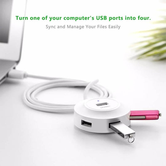 Buy UGREEN 20270 USB 2.0 4-Port Hub White discounted | Products On Sale Australia