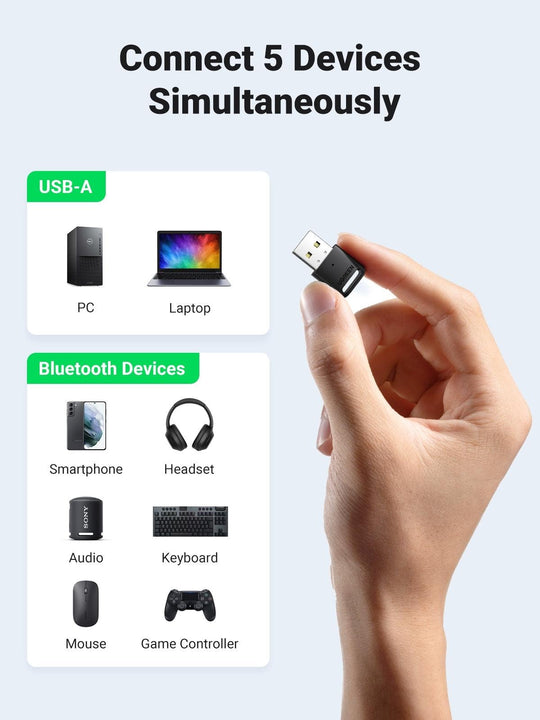 Buy UGREEN 80890 Bluetooth 5.0 USB Adapter discounted | Products On Sale Australia