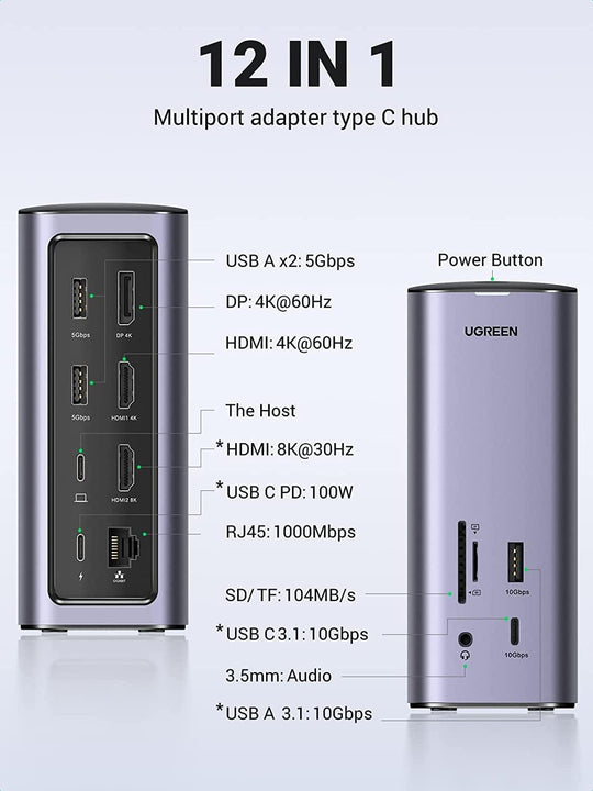 Buy UGREEN 90325 13-in-1 USB-C Triple Display Docking Station discounted | Products On Sale Australia