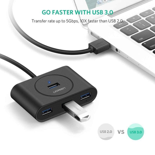 Buy UGREEN USB 3.0 4 Ports Hub Black 50CM (20290) discounted | Products On Sale Australia