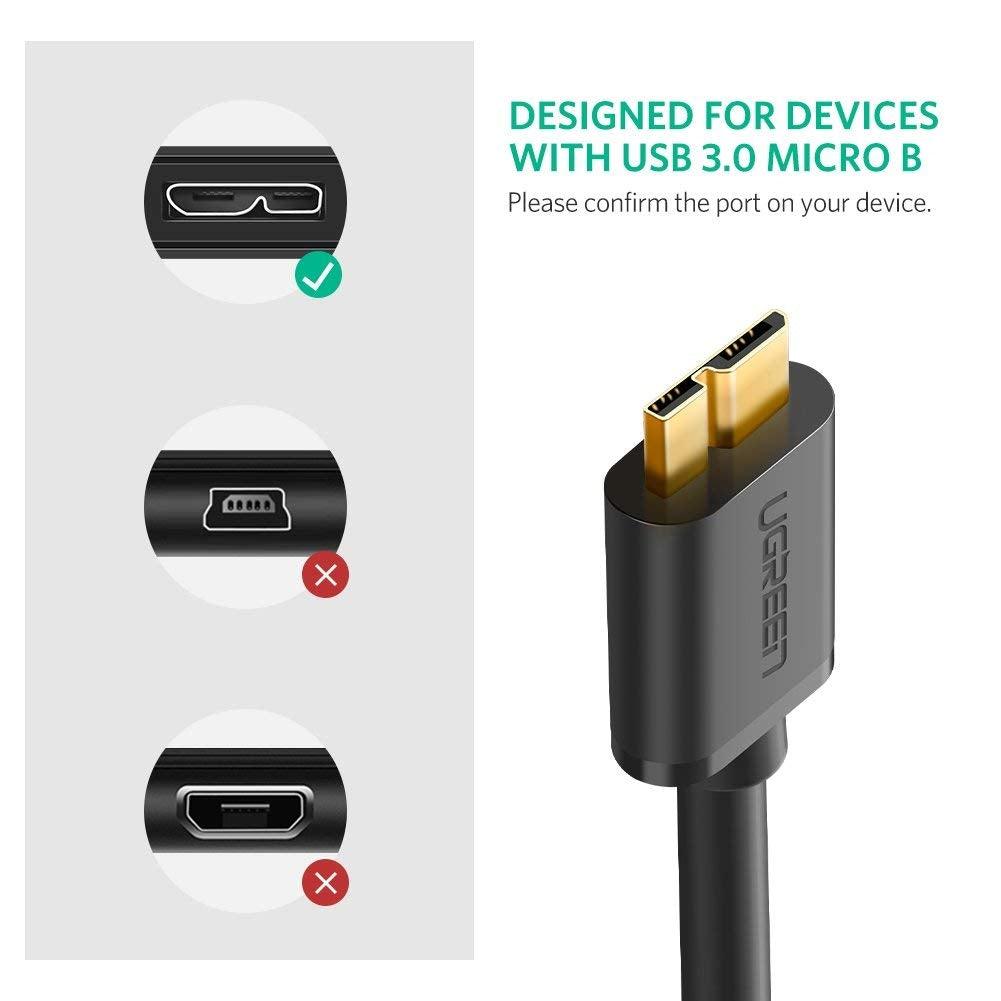 Buy UGREEN USB 3.0 A Male to Micro USB 3.0 Male Cable 1m (Black) 10841 discounted | Products On Sale Australia