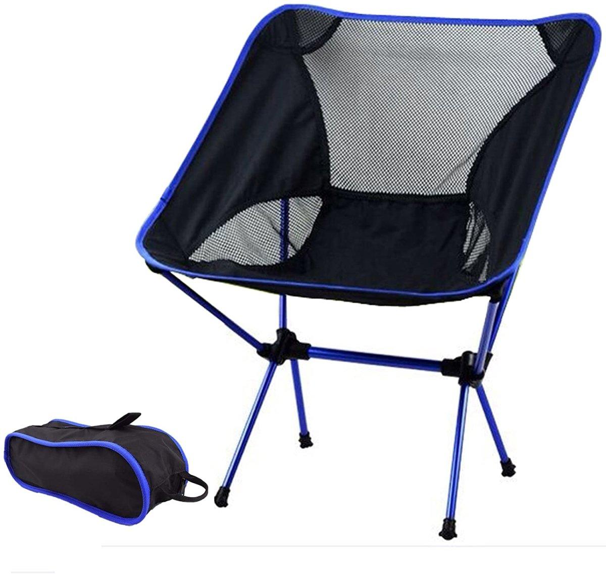 Buy Ultralight Aluminum Alloy Folding Camping Camp Chair Outdoor Hiking Patio Backpacking Blue discounted | Products On Sale Australia