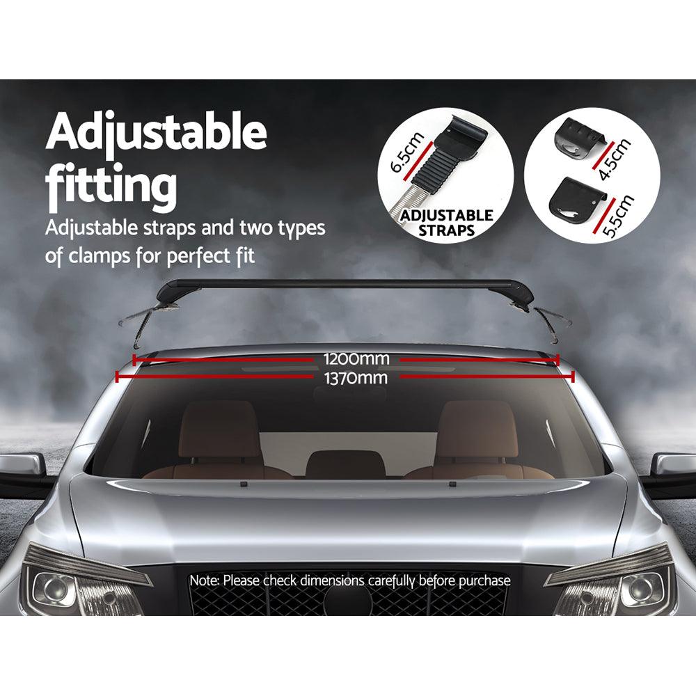 Buy Universal Car Roof Rack Cross Bars 90cm Aluminium Adjustable Lockable 45kg Clamps discounted | Products On Sale Australia