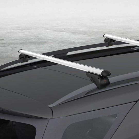 Buy Universal Car Roof Racks Pod Aluminium Cross Bars Adjustable 108cm Silver discounted | Products On Sale Australia