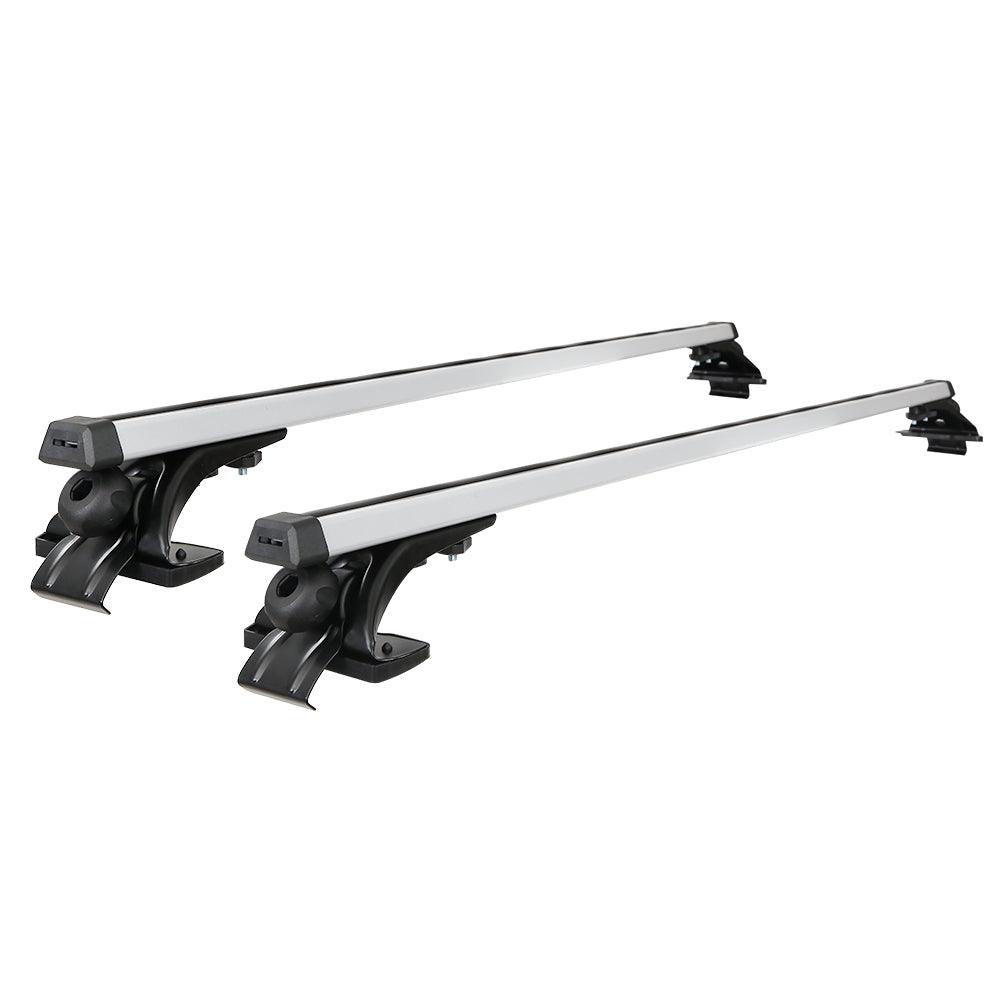 Buy Universal Car Roof Racks Pod Aluminium Cross Bars Brackets 145cm Silver discounted | Products On Sale Australia