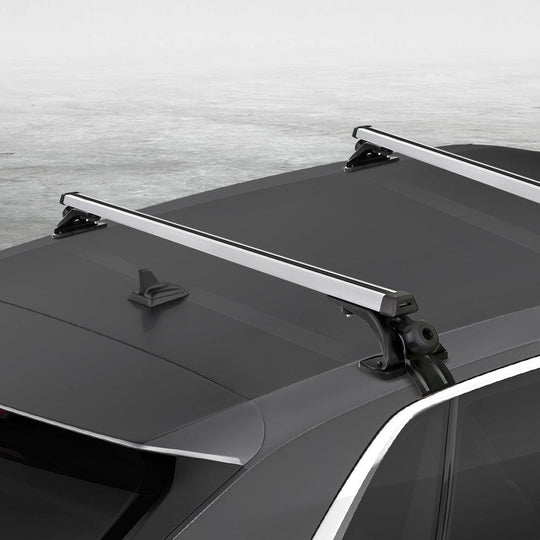 Buy Universal Car Roof Racks Pod Aluminium Cross Bars Brackets 145cm Silver discounted | Products On Sale Australia