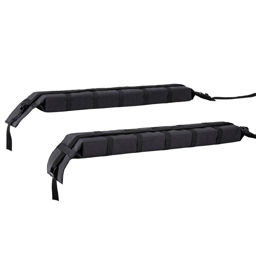 Buy Universal Soft Car Roof Rack 116cm Kayak Luggage Carrier Adjustable Strap Black discounted | Products On Sale Australia