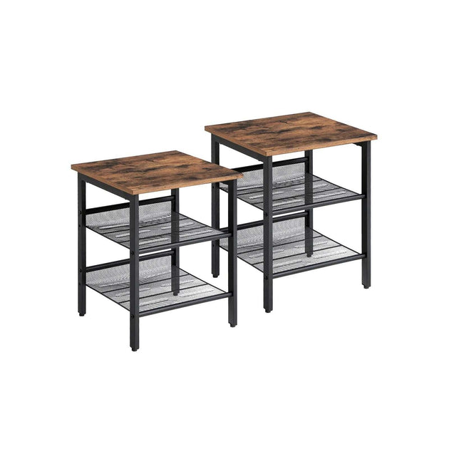 VASAGLE Set of 2 Side Table with 2 Mesh Shelves Products On Sale Australia | Furniture > Living Room Category