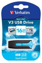 Buy VERBATIM 16GB V3 USB3.0 Blue Store\'n\'Go V3; Rectractable discounted | Products On Sale Australia