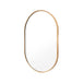 Buy Wall Mirror Oval Aluminum Frame Bathroom 50x75cm GOLD discounted | Products On Sale Australia