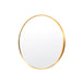 Buy Wall Mirror Round Aluminum Frame Bathroom 50cm GOLD discounted | Products On Sale Australia