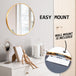 Buy Wall Mirror Round Aluminum Frame Bathroom 50cm GOLD discounted | Products On Sale Australia