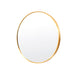 Buy Wall Mirror Round Aluminum Frame Bathroom 60cm GOLD discounted | Products On Sale Australia