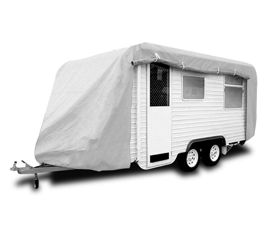 Buy Wallaroo Caravan Cover With Side Zip Campervan 14-17 ft discounted | Products On Sale Australia