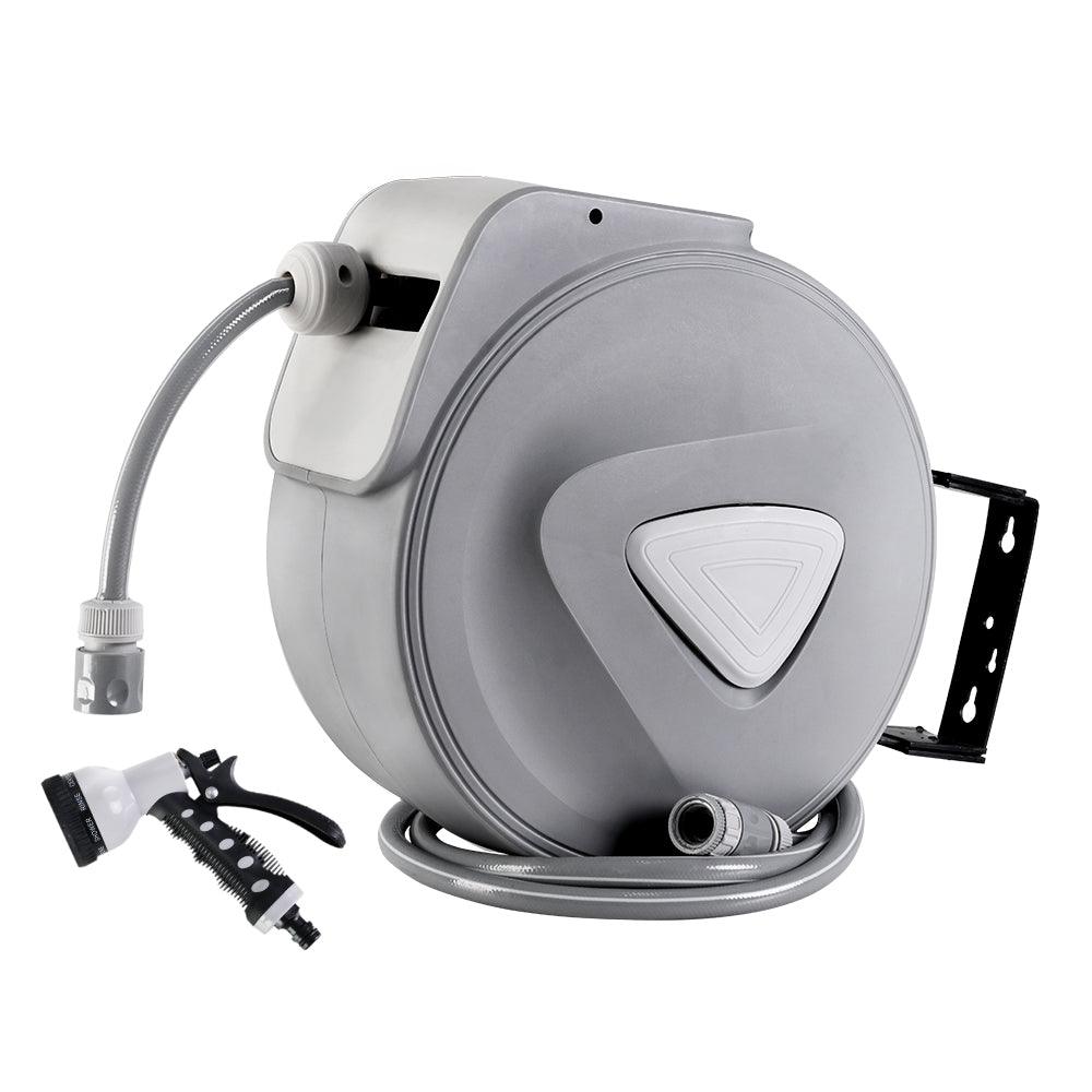 Buy Water Hose Reel 30M Retractable Garden Auto Rewind Spray Gun discounted | Products On Sale Australia