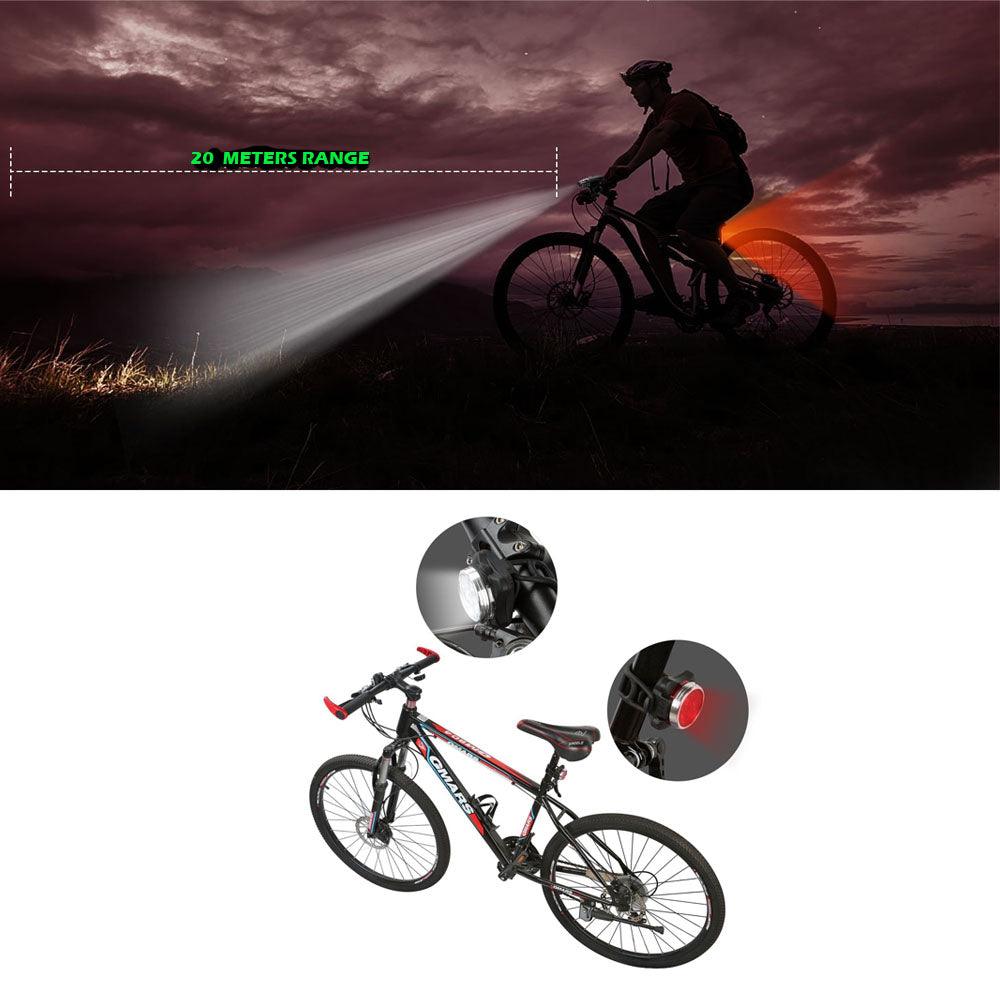 Buy Waterproof Bicycle Bike Lights Front Rear Tail Light Lamp USB Rechargeable IPX4 discounted | Products On Sale Australia