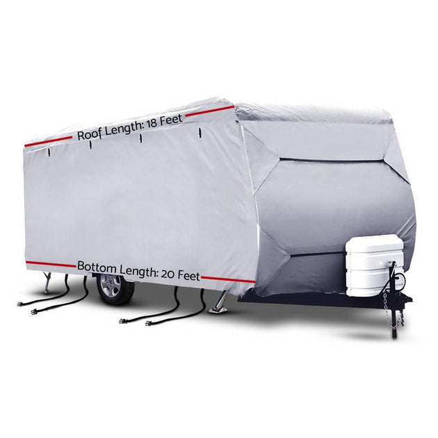 Buy Weisshorn 18-20ft Caravan Cover Campervan 4 Layer UV Water Resistant discounted | Products On Sale Australia