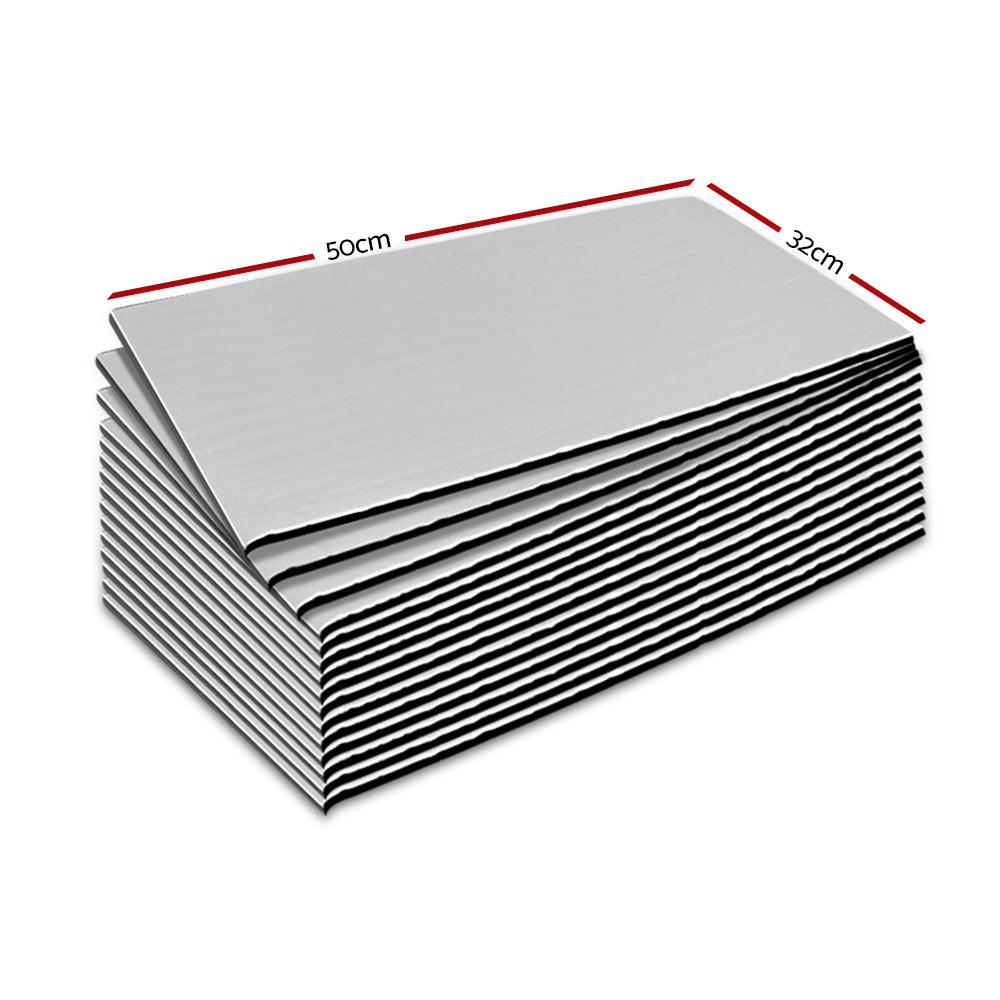 Buy Weisshorn Butyl Car Sound Deadener Mat Heat Insulation Sound Deadening 32CM X 50CM X 12pcs discounted | Products On Sale Australia