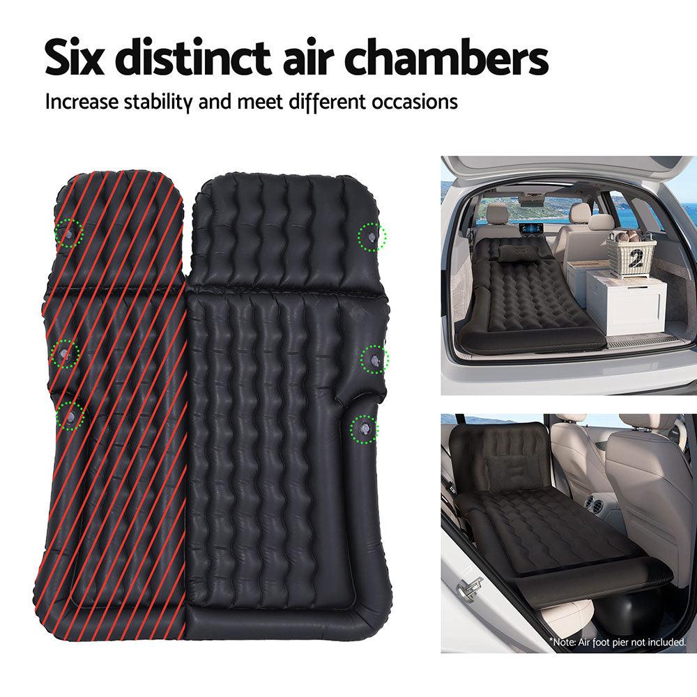 Buy Weisshorn Car Mattress 175x130 Inflatable SUV Back Seat Camping Bed Black discounted | Products On Sale Australia