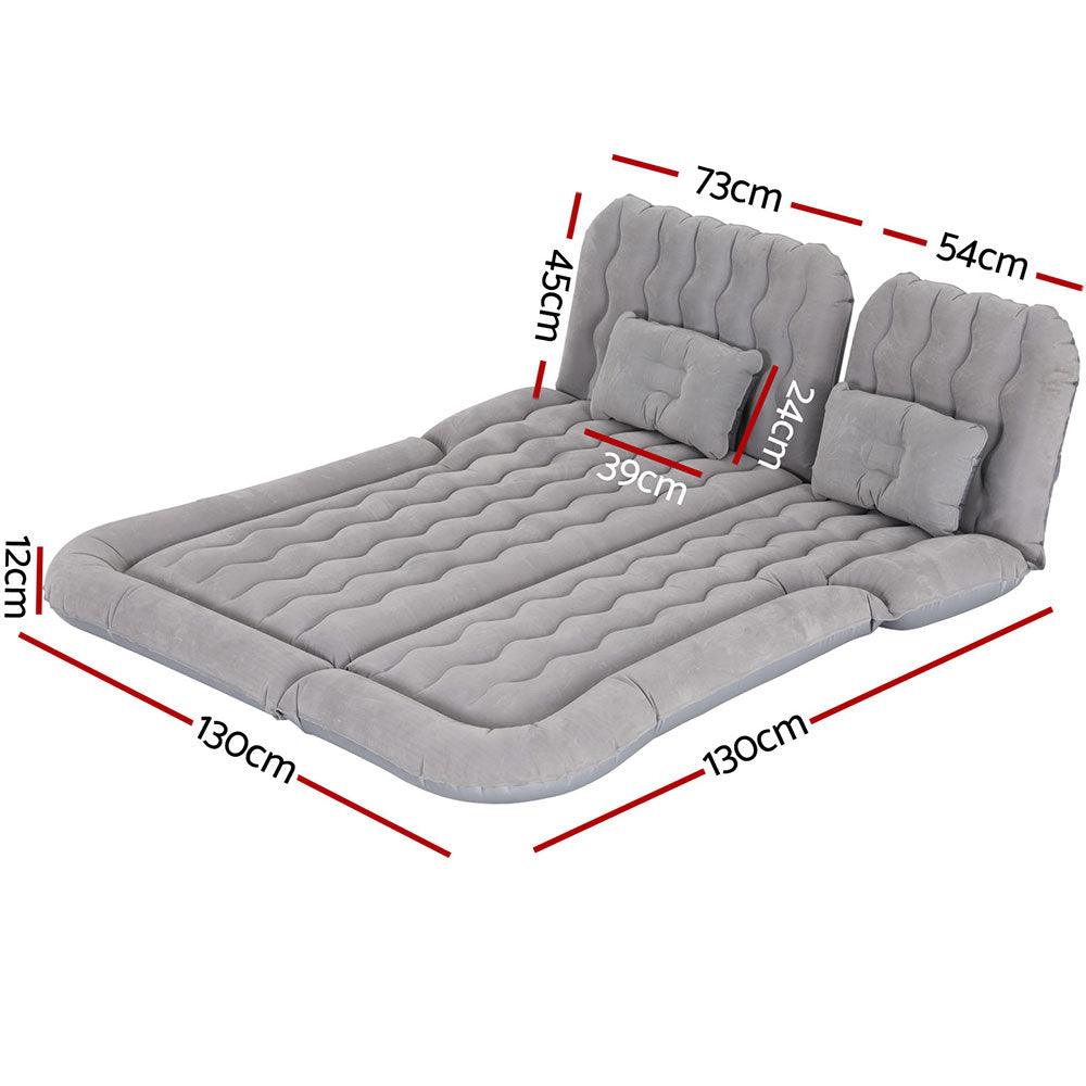 Buy Weisshorn Car Mattress 175x130 Inflatable SUV Back Seat Camping Bed Grey discounted | Products On Sale Australia