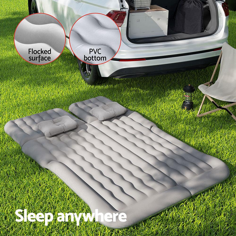 Buy Weisshorn Car Mattress 175x130 Inflatable SUV Back Seat Camping Bed Grey discounted | Products On Sale Australia