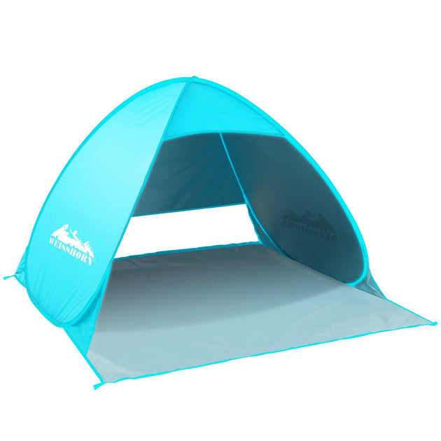 Buy Weisshorn Pop Up Beach Tent Camping Hiking 3 Person Sun Shade Fishing Shelter discounted | Products On Sale Australia