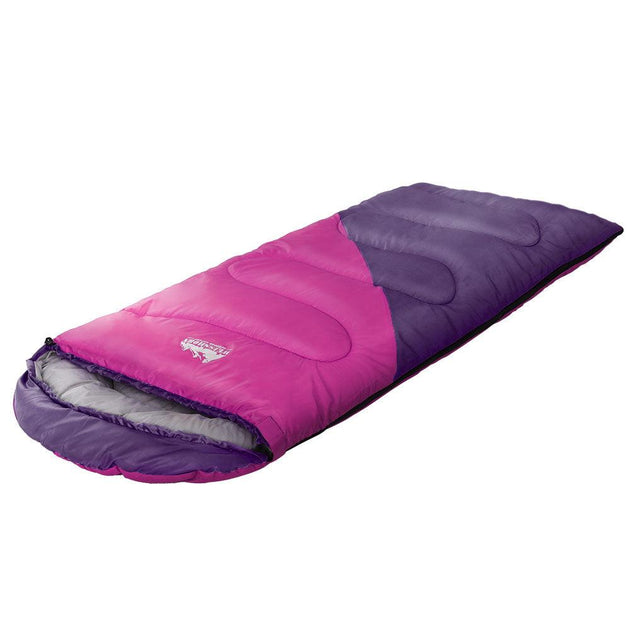 Weisshorn Sleeping Bag Kids Single 172cm Thermal Camping Hiking Pink Products On Sale Australia | Outdoor > Camping Category