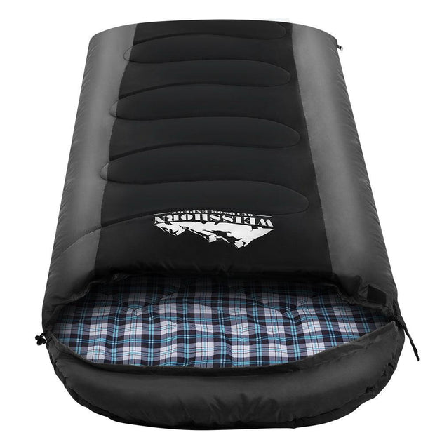 Buy Weisshorn Sleeping Bag Single Thermal Camping Hiking Tent Black� -20�C discounted | Products On Sale Australia