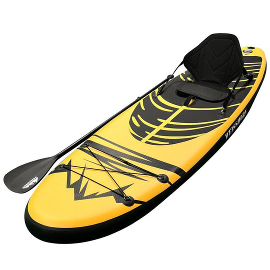 Buy Weisshorn Stand Up Paddle Board 10.6ft Inflatable SUP Surfboard Paddleboard Kayak Surf Yellow discounted | Products On Sale Australia