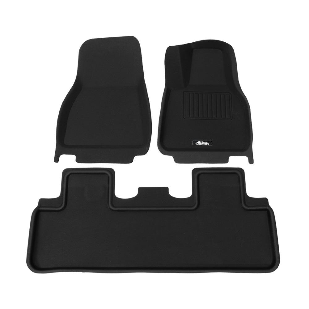 Buy Weisshorn Tesla Model Y Rubber Mats Carpets Front Rear Set RHD 21-24 discounted | Products On Sale Australia