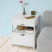 Buy White Bedside Table with 2 Drawers discounted | Products On Sale Australia