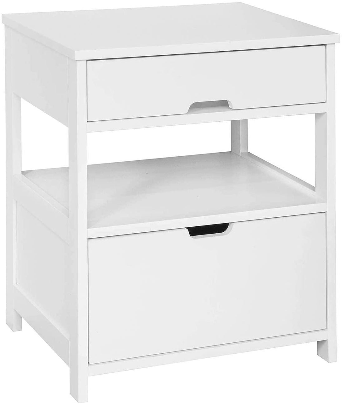 Buy White Bedside Table with 2 Drawers discounted | Products On Sale Australia