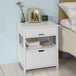 Buy White Bedside Table with 2 Drawers discounted | Products On Sale Australia