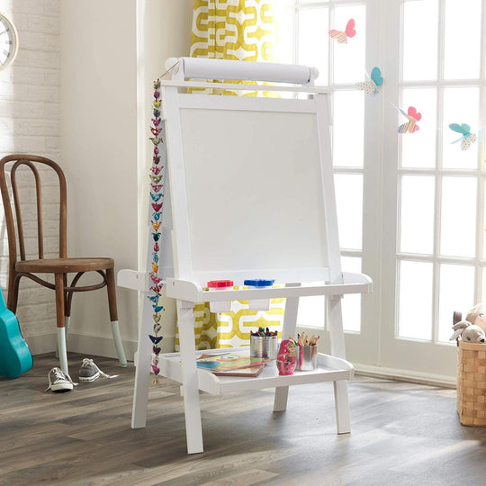 Buy White Deluxe Wood Easel set for kids discounted | Products On Sale Australia