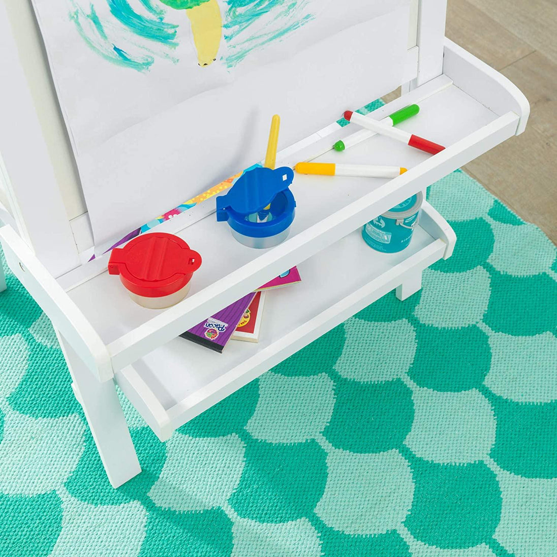 Buy White Deluxe Wood Easel set for kids discounted | Products On Sale Australia