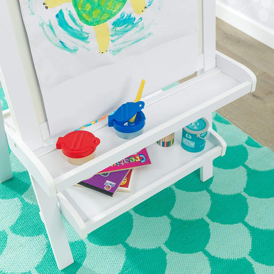 Buy White Deluxe Wood Easel set for kids discounted | Products On Sale Australia