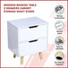 Buy Wooden Bedside Table 2 Drawers Cabinet Storage Night Stand discounted | Products On Sale Australia