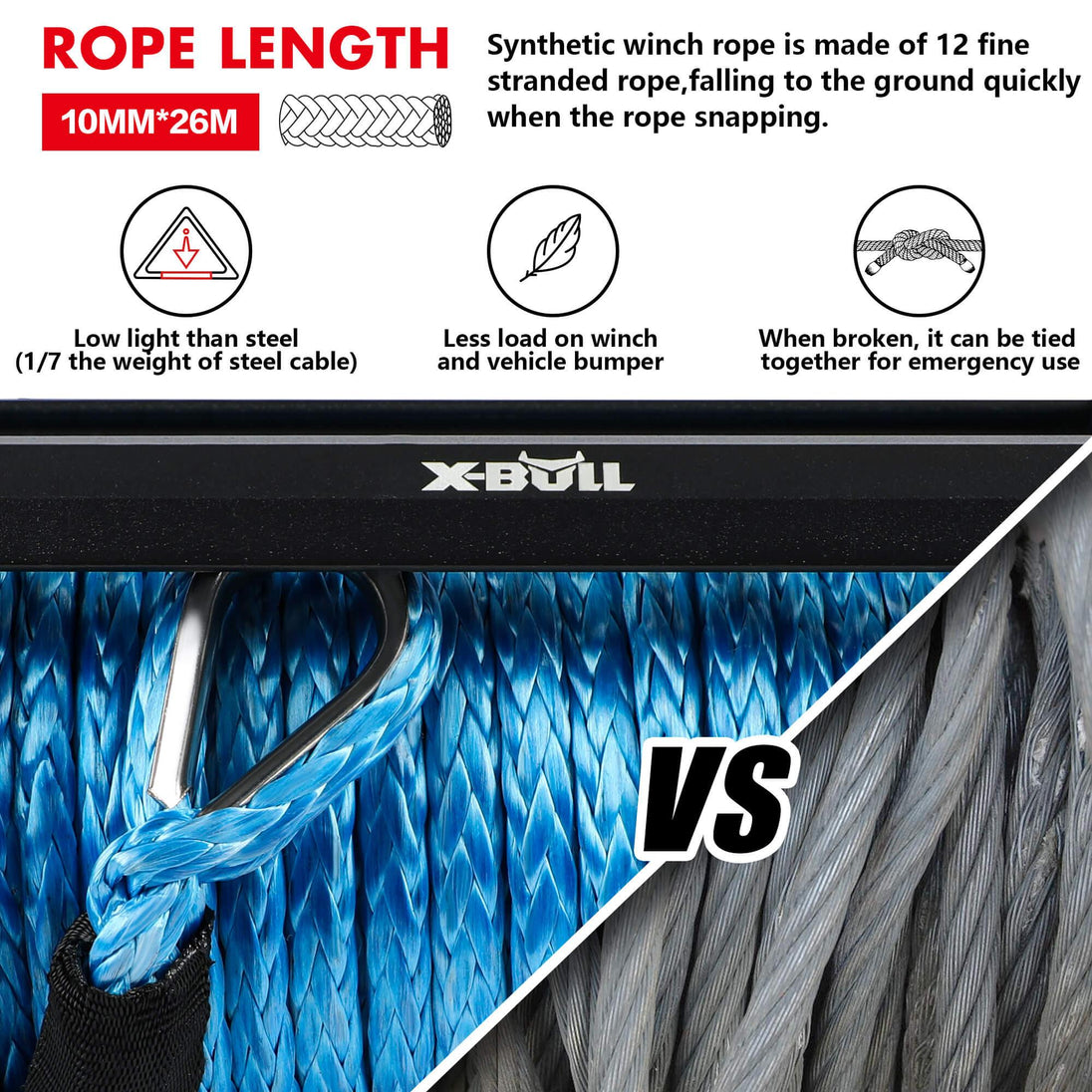 Buy X-BULL 12V Electric Winch 12000LBS synthetic rope 4wd Jeep with Tire Deflator discounted | Products On Sale Australia