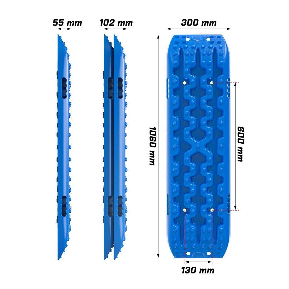 Buy X-BULL 2PCS Recovery Boards Tracks Snow Tracks Mud tracks 4WD With 4PC mounting bolts Blue discounted | Products On Sale Australia