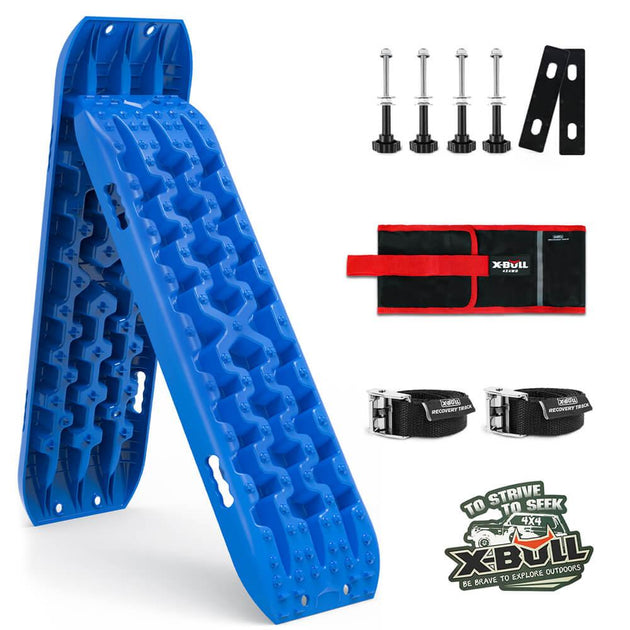 X-BULL 2PCS Recovery Boards Tracks Snow Tracks Mud tracks 4WD With 4PC mounting bolts Blue Products On Sale Australia | Auto Accessories > 4WD & Recovery Category