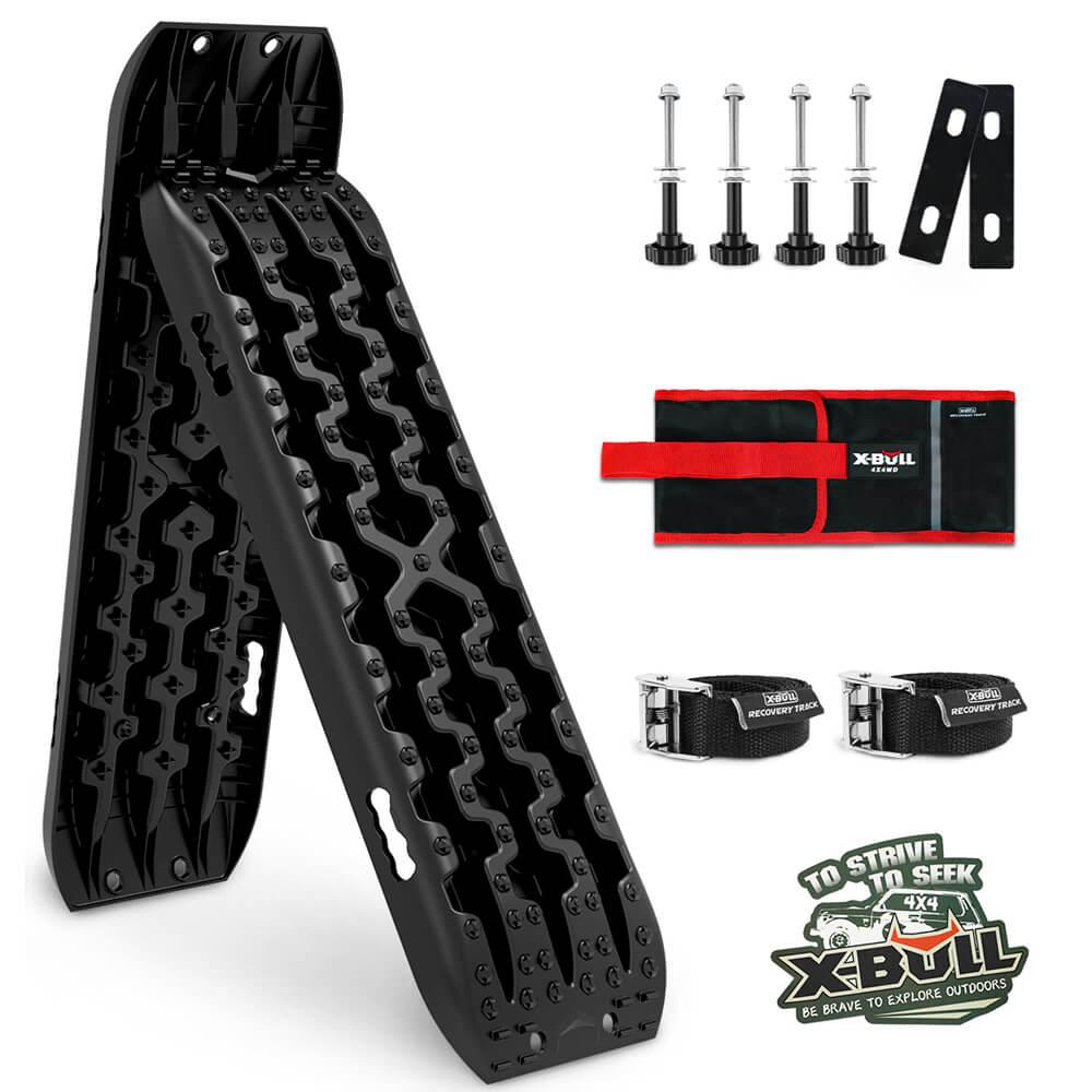 Buy X-BULL 2PCS Recovery Tracks Boards Snow Tracks Mud tracks 4WD With 4PC mounting bolts Black discounted | Products On Sale Australia