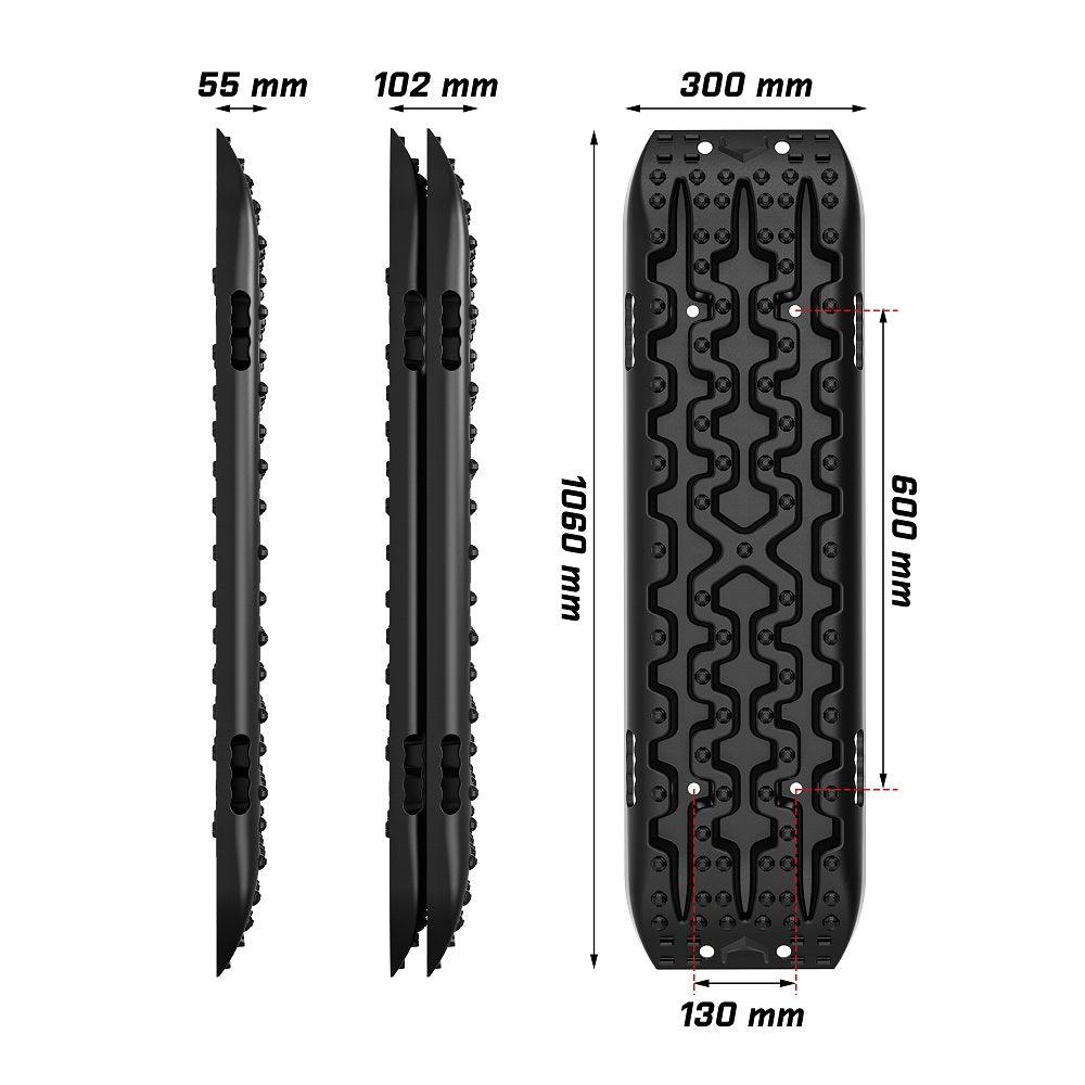 Buy X-BULL 2PCS Recovery Tracks Boards Snow Tracks Mud tracks 4WD With 4PC mounting bolts Black discounted | Products On Sale Australia