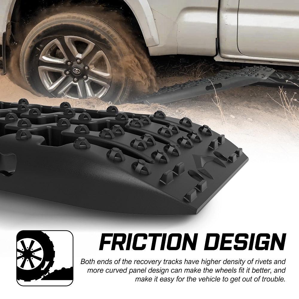 Buy X-BULL 2PCS Recovery Tracks Boards Snow Tracks Mud tracks 4WD With 4PC mounting bolts Black discounted | Products On Sale Australia