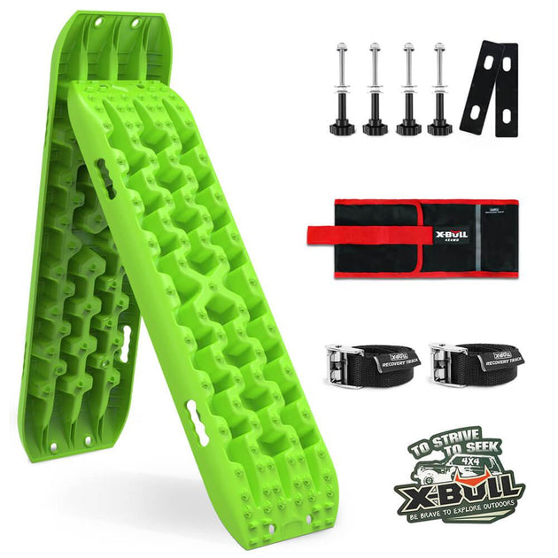 X-BULL 2PCS Recovery Tracks Snow Tracks Mud tracks 4WD With 4PC mounting bolts Green Products On Sale Australia | Auto Accessories > 4WD & Recovery Category