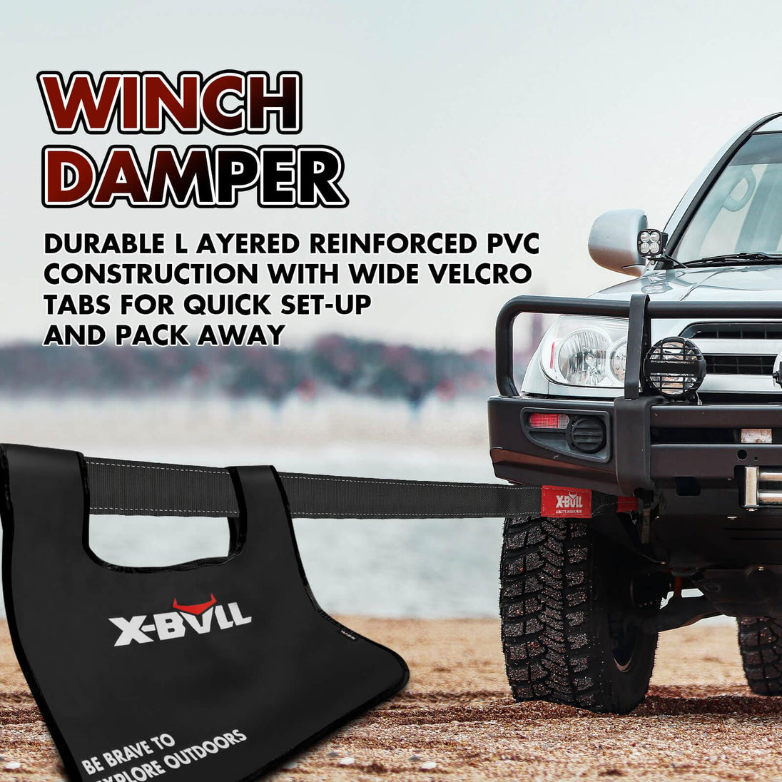 Buy X-BULL 4WD Recovery Kit Kinetic Recovery Rope With 14500LBS Electric Winch 12V Winch 4WD 4X4 Offroad discounted | Products On Sale Australia