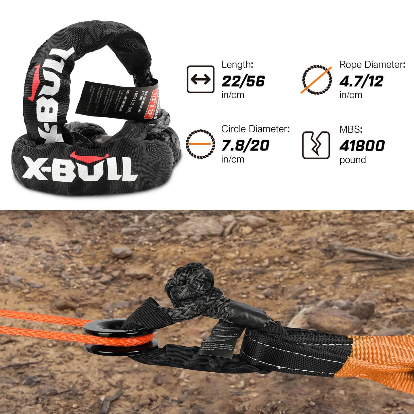 Buy X-BULL 4WD Recovery Kit Off Road Snatch Strap Soft Shackles Snatch Block Pulley discounted | Products On Sale Australia