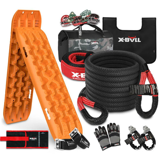 Buy X-BULL 4X4 Recovery Kit Kinetic Recovery Rope Snatch Strap soft shackle / 2PCS Recovery Tracks Boards 4WD Gen3.0 discounted | Products On Sale Australia