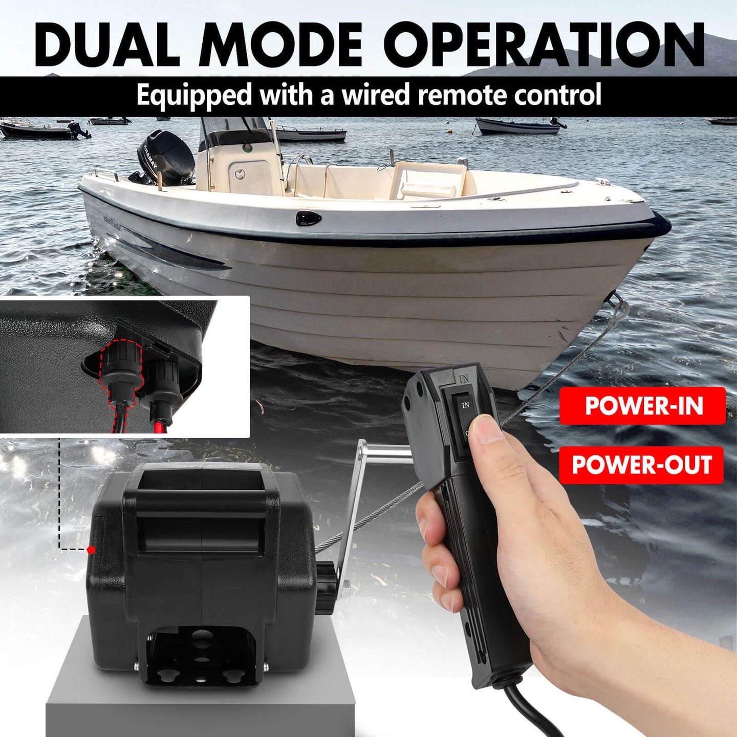 Buy X-BULL 5000LBS Electric Boat Winch 12V Portable Detachable Marine Ship Trailer Winch discounted | Products On Sale Australia