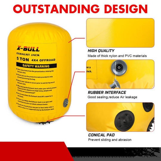 Buy X-BULL Air Jack Recovery Exhaust Jack Kits 5T Air Bag Multi Layer Truck Rescue discounted | Products On Sale Australia